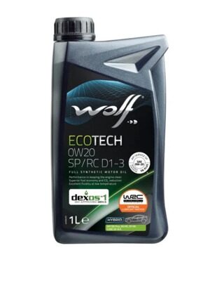 Масло моторное WOLF ECOTECH 0w20 SP/RC D1-3 (1л) синт.