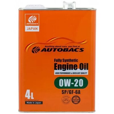 Масло моторное AUTOBACS ENGINE OIL 0w20 SP/GF-6A (4л) синт. Япония ХИТ