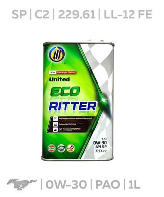 Масло моторное UNITED ECO RITTER PAO 0w30 SP/C2/C3 (1л) синт.