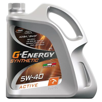 Масло моторное G-ENERGY SYNTHETIC ACTIVE 5w40 A3/B4 SN/CF (4л) синт.