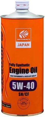 Масло моторное AUTOBACS ENGINE OIL 5w40 SP/CF (1л) синт. Япония ХИТ