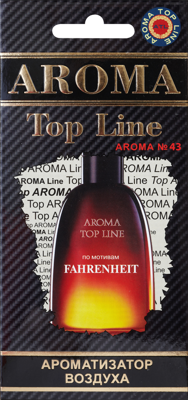 Ароматизатор TOP LINE картон №43 по мотивам Dior Fahrenheit