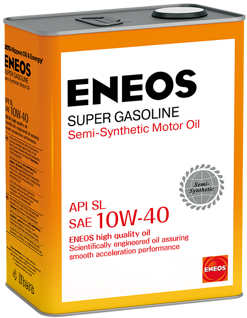 Масло моторное ENEOS Super Gasoline SL 10w40 (4л) п/с