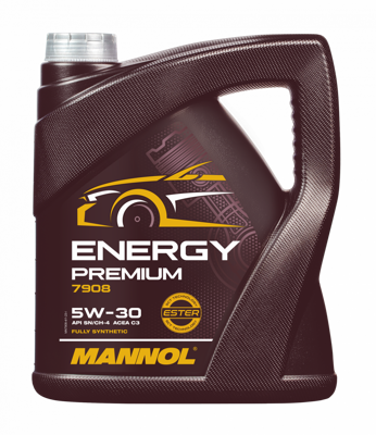 Масло моторное MANNOL ENERGY PREMIUM 5w30 C3 SN/CH-4 (4л) синт.