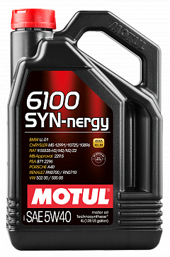 Масло моторное MOTUL 6100 SYN-NERGY 5w40 A3/SN (4л) синт. 107978 ХИТ