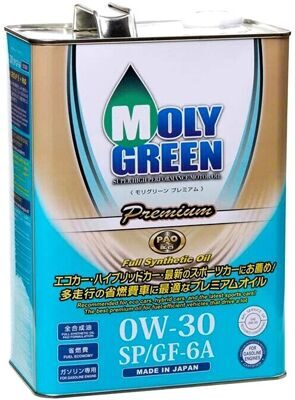 Масло моторное MOLY GREEN PREMIUM 0w30 PAO SP/GF-6A (4л) синт.