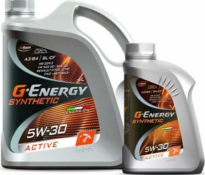 Масло моторное G-ENERGY SYNTHETIC ACTIVE 5w30 A3/B4 SL/CF (4л+1л) синт. Акция