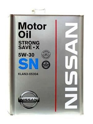 Масло моторное NISSAN STRONG SAVE X 5w30 SN (4л) синт. KLAN5-05304