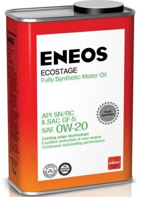 Масло моторное ENEOS ECOSTAGE 0w20 SN (1л) синт. (металл.)