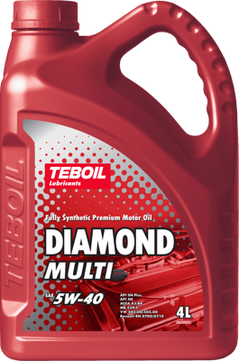 Масло моторное TEBOIL DIAMOND MULTI 5w40 A3/B4 SN Plus (4л) синт.