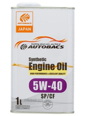 Масло моторное AUTOBACS ENGINE OIL 5w40 SP/CF (1л) синт. Сингапур ХИТ