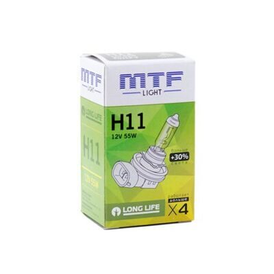 Лампа галоген MTF H11 12/55W Light Standart +30% HS1211