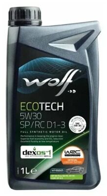 Масло моторное WOLF ECOTECH 5w30 SP/RC D1-3 (1л) синт.