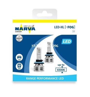 Лампа светодиодная NARVA H8/H9/H11/H16 Range Performance LED 6500К 12/24V (2шт) 180363000